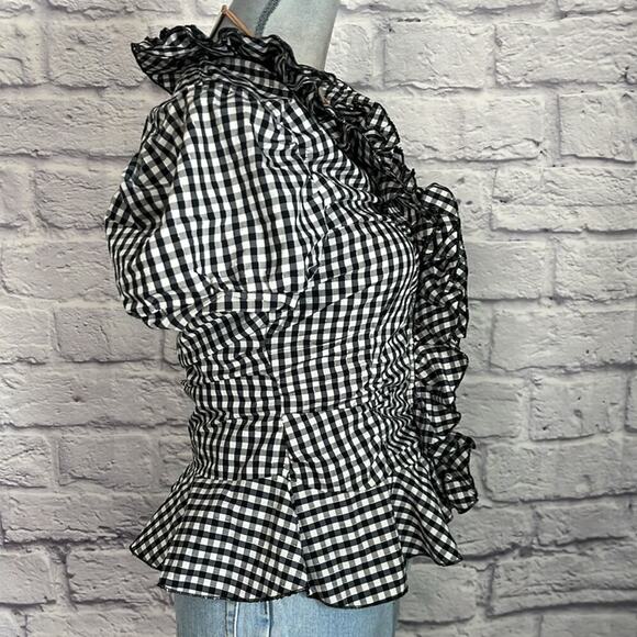 D Studio frilly Y2K gingham blouse - Picture 2 of 7